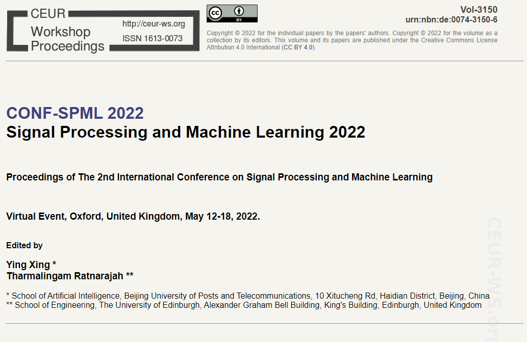CONF-SPML 2022 Publishing Screenshot